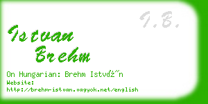 istvan brehm business card